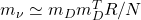 m_\nu \simeq m_Dm_D^TR/N
