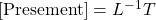 \left[\mbox{Presement}\right]=L^{-1}T