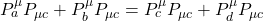 P^\mu_a P_{\mu c}+P^\mu_{b}P_{\mu c}=P^\mu_c P_{\mu c}+P^\mu_d P_{\mu c}