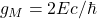 g_M=2Ec/\hbar