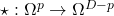 \star:\Omega^p\rightarrow \Omega^{D-p}