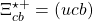 \Xi^{\star +}_{cb}=(ucb)