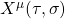X^\mu(\tau,\sigma)