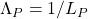 \Lambda_P=1/L_P