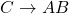 C\rightarrow AB