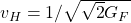 v_H=1/\sqrt{\sqrt{2}G_F}