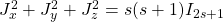 J_x^2+J_y^2+J_z^2=s(s+1)I_{2s+1}