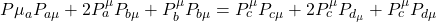 P\mu_aP_{a\mu}+2P^\mu_aP_{b\mu}+P^\mu_bP_{b\mu}=P^\mu_cP_{c\mu}+2P^\mu_cP_{d_\mu}+P^\mu_cP_{d\mu}
