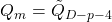 Q_m=\tilde{Q}_{D-p-4}