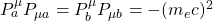 P^\mu_aP_{\mu a}=P^\mu_bP_{\mu b}=-(m_e c)^2