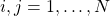 i,j=1,\ldots,N