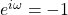 e^{i\omega}=-1