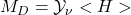 M_D=\mathcal{Y}_\nu<H>