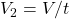 V_2=V/t