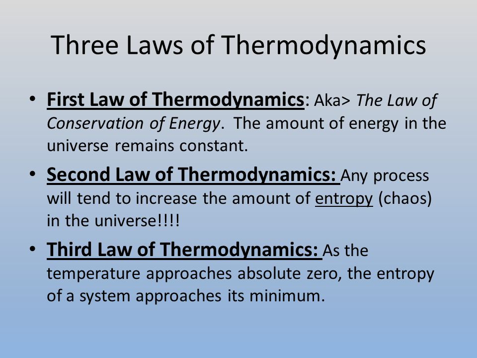 an essay describing the laws of thermodynamics